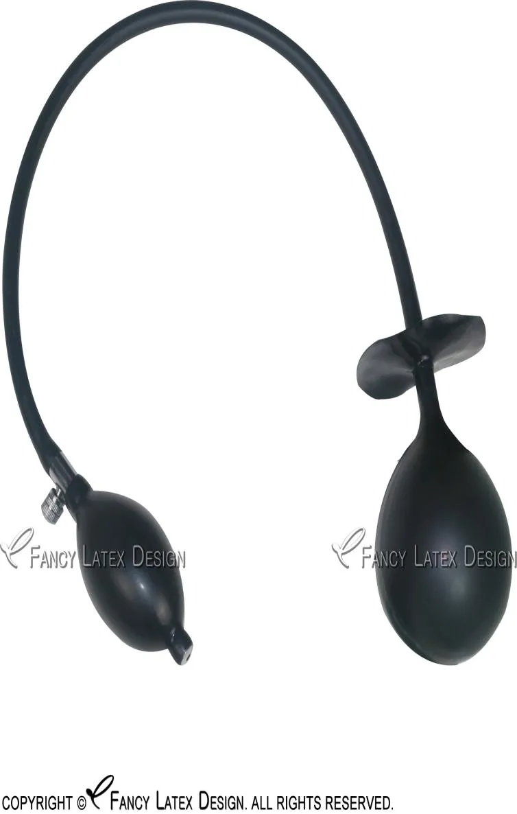 Schwarze sexy Bondage Deep Throat Mund Ball Biss oraler Gummi Latex Knebel mit Handpumpe 00135088604 aufblasbar