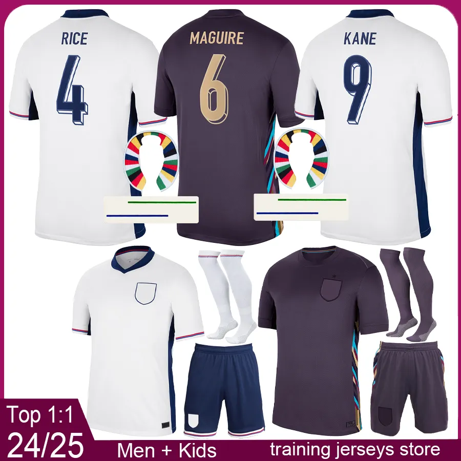 Nowe koszulki 2024 Bellingham Mens Soccer koszulka piłkarska Zestawy piłkarskie do domu 24 25 25 25 Kane Rashford Sancho Grealish Foden Football Shirt Boys Kits Zestaw Pełne zestawy