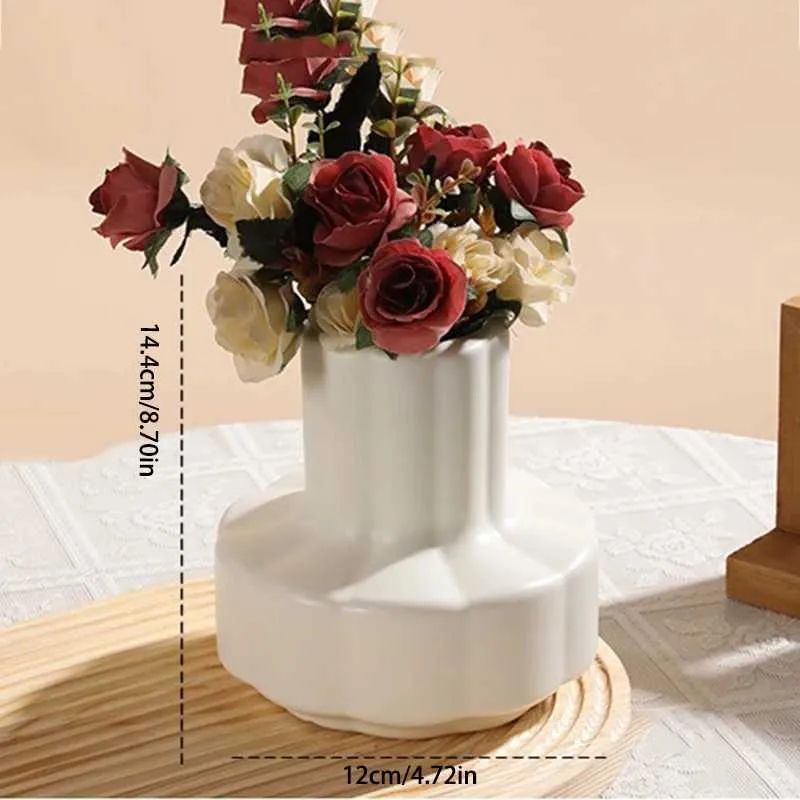 Jardinières pots nordique vase de fleurs blanc arrangements de florais en plastique blanc vase fleur pot maison décoration décoration ornement vase de mariage