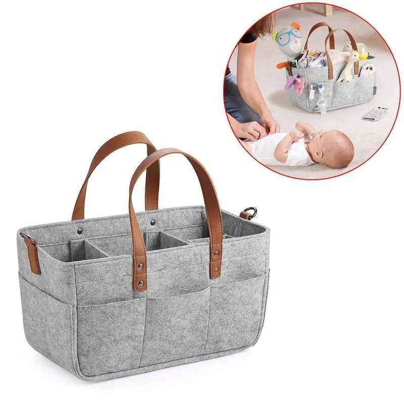 59xk Wickelbeutel Baby Filst Storage Kindergarten Organizer Infant Säugling mit Griff Caddy Wechseln Sie Windel Kinderträger große Tasche D240430