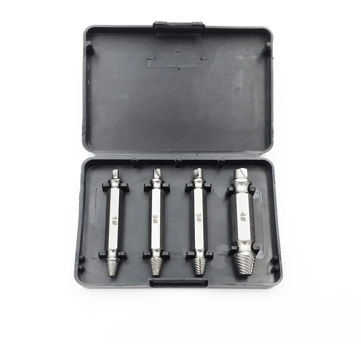 Of 4 In 1 Speed Out Damaged Screw Extractor Set For Wood Screw