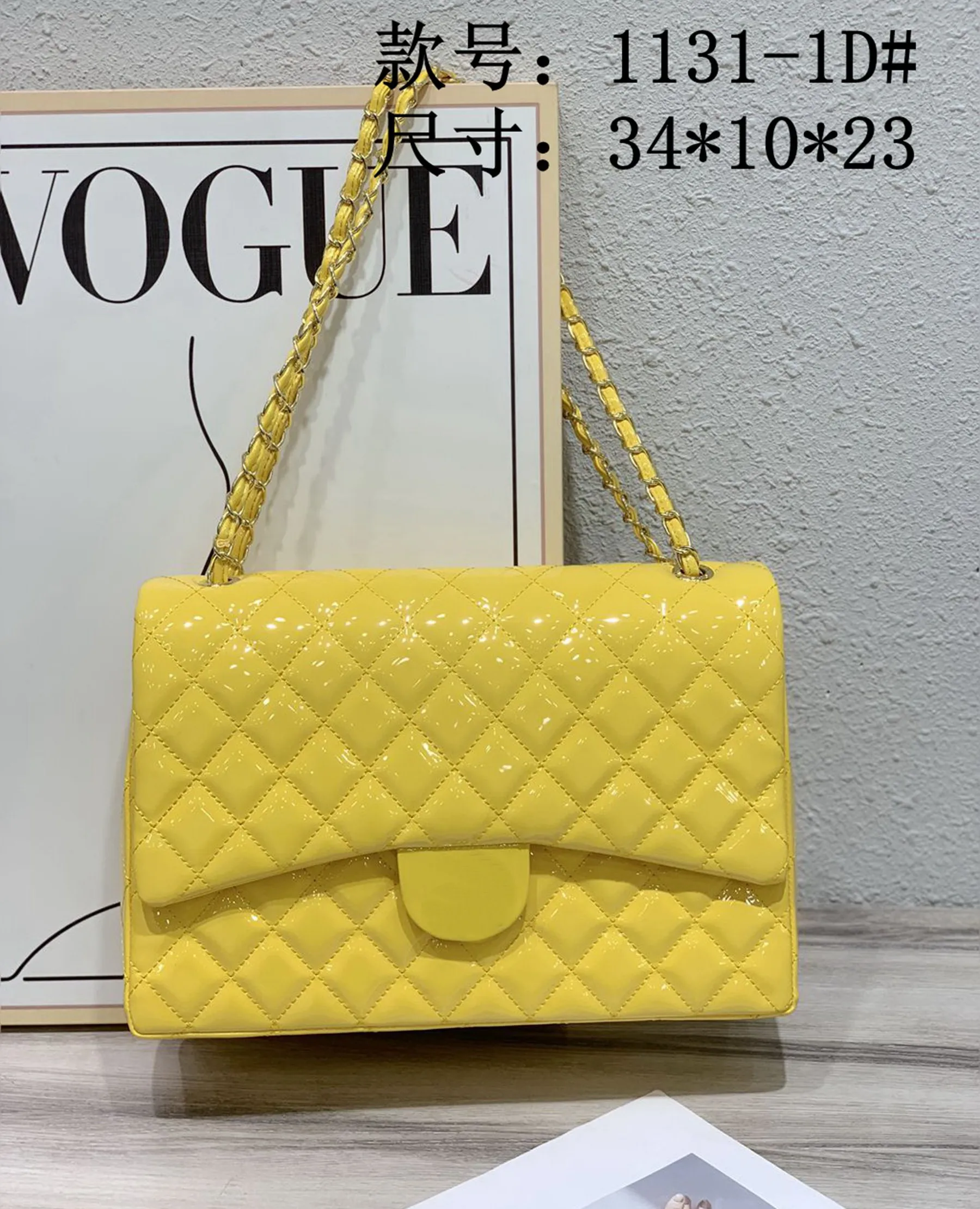 Real Leather AAA Quality Designer Tote Bag for Women Gold Chains Varnish Hobo Bag Crossbody Purse Wallet LD2 1131 1