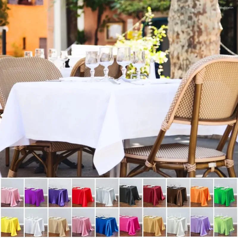 Tableau de table 1pc Rectangle Nappeur en satin Party Party Party Color Color Banquet Restaurant Festival Dining Dining Decor