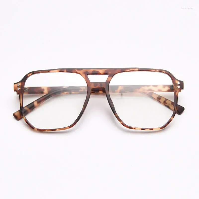 Occhiali da sole Myopia occhiali uomini donne donne vintage oversize quadrati di occhiali a doppio ponte occhiali da prescrizione tartaruga nera