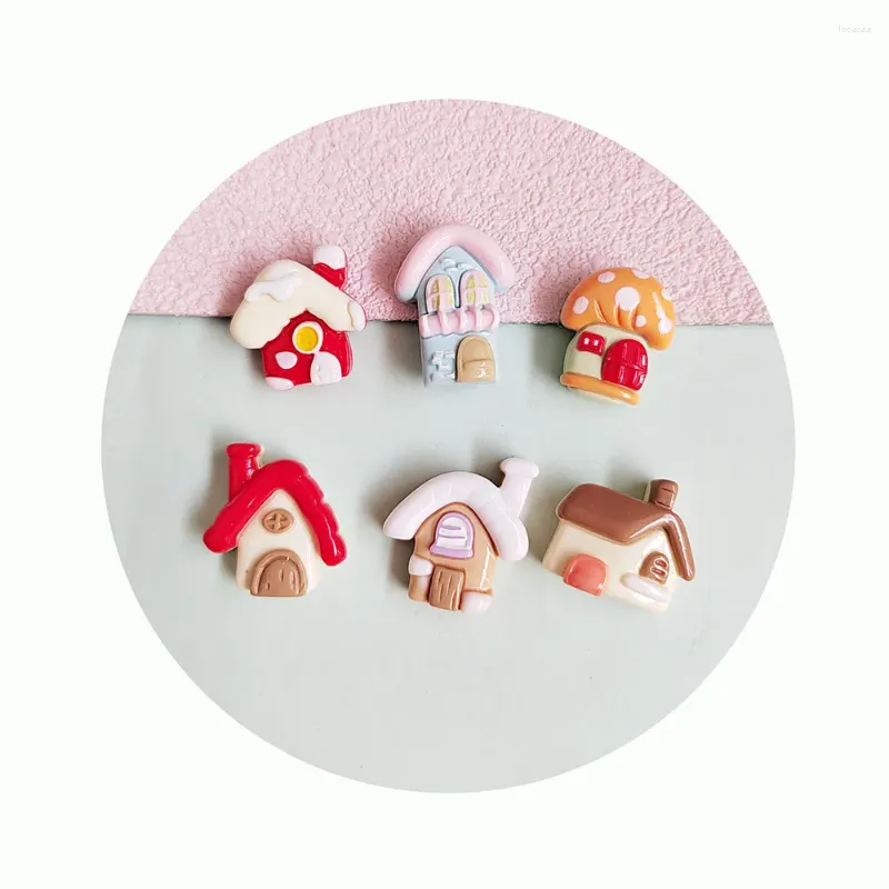 Butelki Mini Artificial House Flat Back Back Cabochons - Assorted 20 27 mm Dorbelishments Kawaii Decor Akcesoria