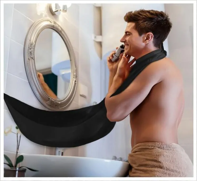 Man badkamer schorten zwarte baard zorg trimmer haarscheerschort voor waterdichte bloemen doek huishouden reinigingsbeveiliging fhl305WL3121727