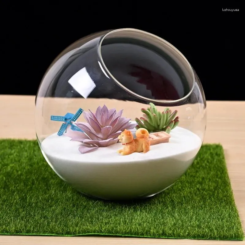 Vasen Mikrolandschaft transparentes Glas Vase Sukkulente Pflanzen -Terrarium Hanging Hydroponic Behälter Blumentöpfe Hausdekorationen