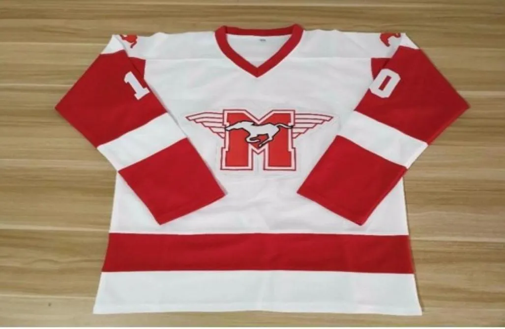 10 Dean Youngblood Hamilton Mustangs Ice Hockey Jerseys Rob Lowe Younde Younhe podwójnie zszyty Nazwa Numer Wysoka przepiórka Szybki 3927949