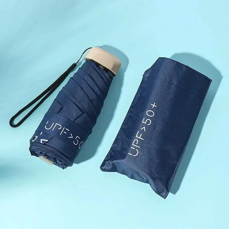 Nieuwe parasol dames ultra kleine mini -paraplu vinyl paraplu pocket zonbescherming UV -bescherming parasol - voor compacte paraplu voor vrouwen