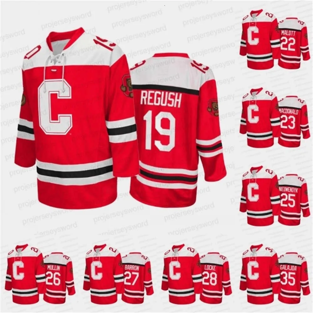 Jersey da Marinha de Hóquei do Kob College Matthew Galajda Brenden Locke Morgan Barron Tristan Mullin Joe Nieuwendyk Jacob MacDonald Jeff Malott Michael