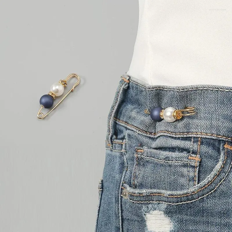 Bufandas 6pcs/accesorios de bolsas Pearl Safety Pin Apreten Pins de jeans de la cintura para mujeres Broche de bufanda de hijab de moda Diseño mixto 2024
