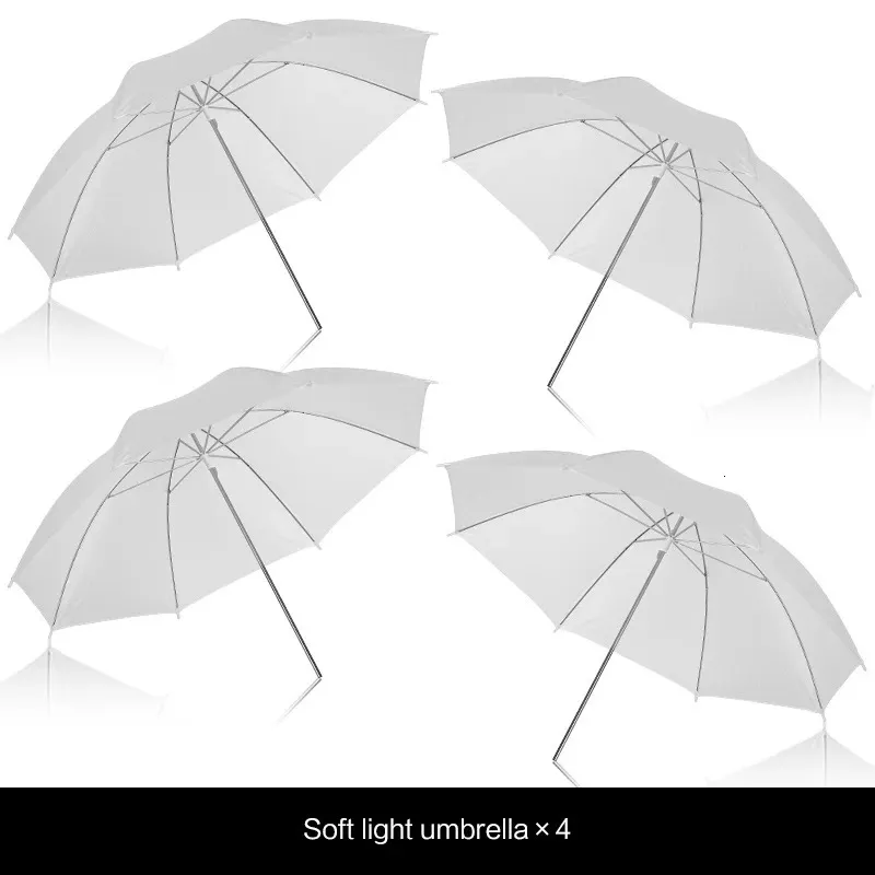 4pcs paraguas suaves de 33 pulgadas 83cm Pogray PO Pro Studio Softbox White Translucent para PO Video Studio Shooting para Flash 240422