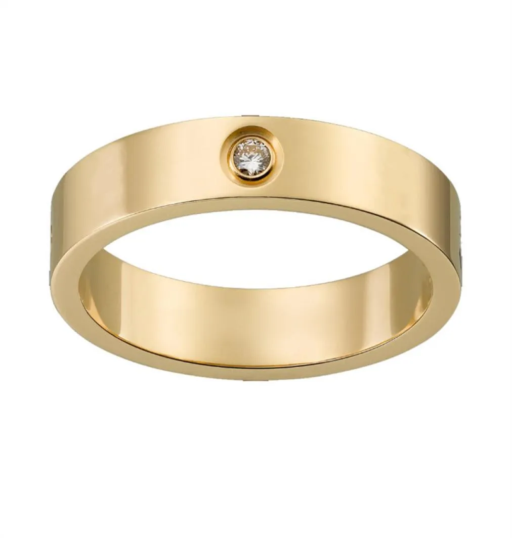 2021 Titanium Steel Silver Gold Love Ring For Women Men Men Luxury Designer Bijoux jamais s'estomper pas les amoureux de la mode allergique couple Ring4294633