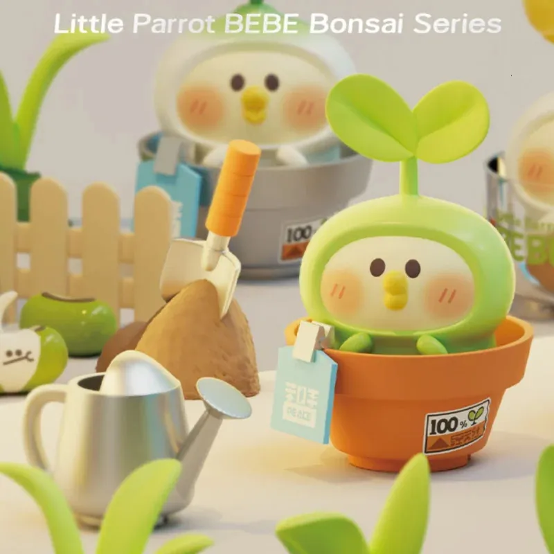 Little Parrot Bebe Blind Box Bonsai Series Anime Figure Plant Trend Play Gra