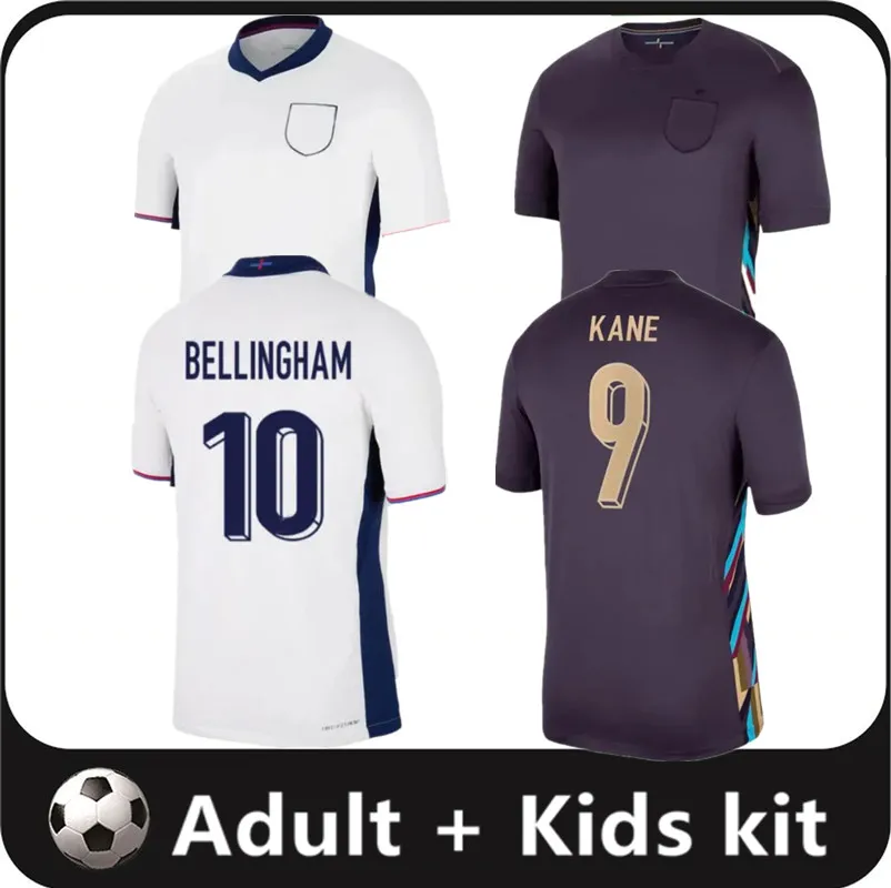 2024 2025 Fußballtrikots Europäischer Pokal Sancho Rashford 2024 England Kane Sterling Grealish National Football Kit 24 25 Jahre Hemden Weißblau Männer Kids Kit 16-4xl