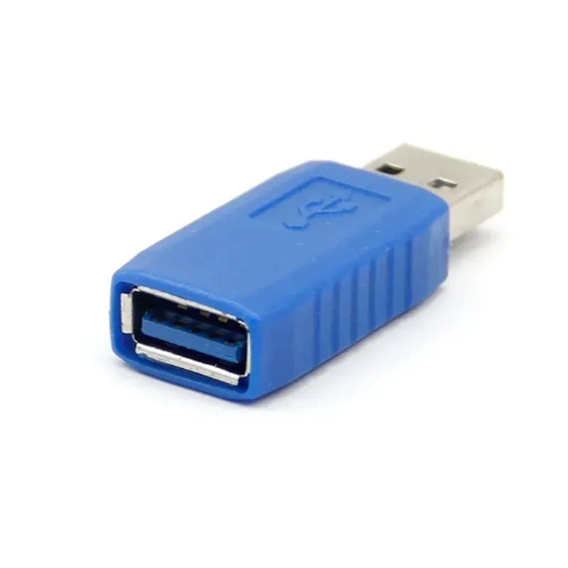 Extensor de conector USB 3.0 estándar Tipo A Adaptador masculino a femenino USB3.0 AM al convertidor de acoplador AF para PC portátil Azul