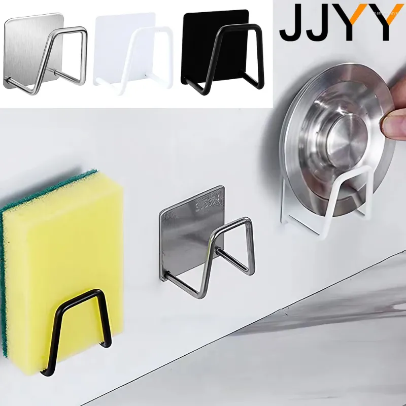 Storage de cuisine Jjyy 304 Salle d'éponge en acier inoxydable non coupable auto-adhésif drainage de drainage