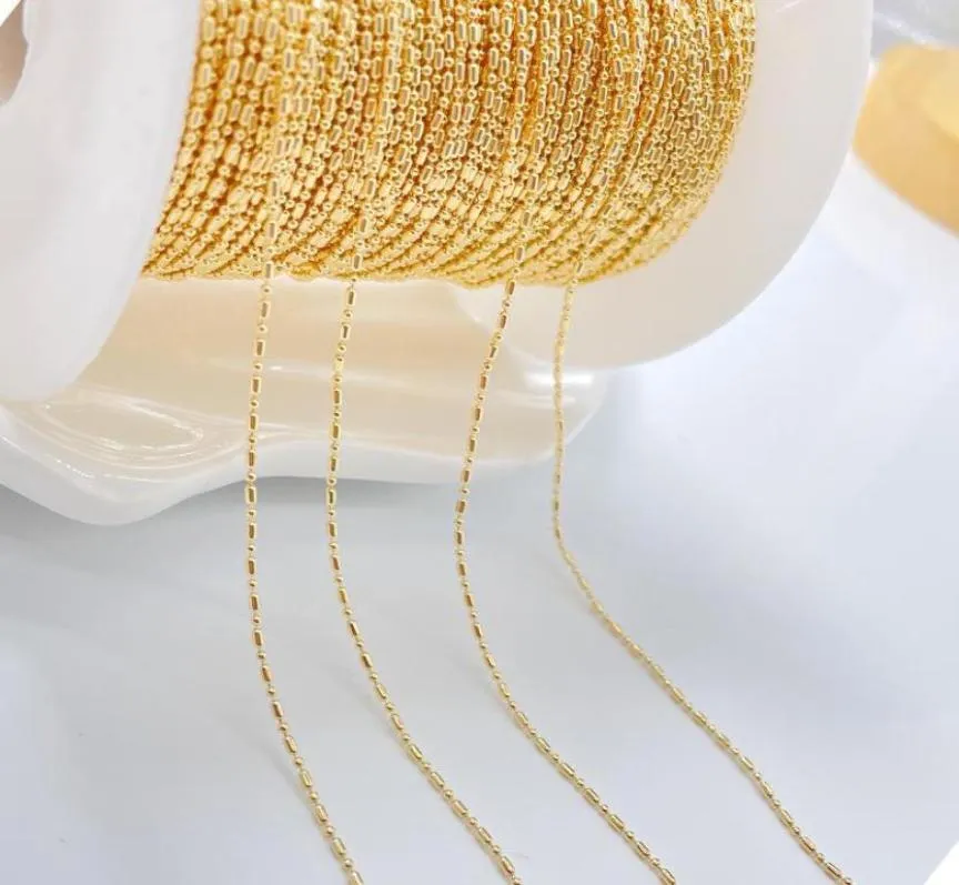 Цепочки 5 метров мода 14 тыс. Золотая медная сеть для кисточки для браслета DIY