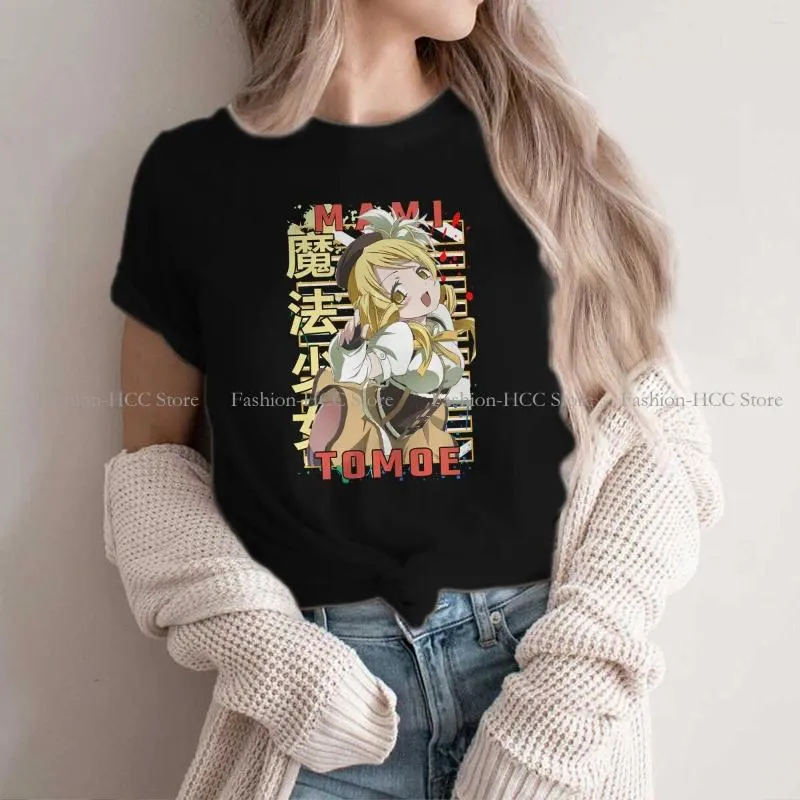 女性のTシャツMAMI TOMOEクラシックヒップスターポリエステルTシャツPuella Magi Madoka Anime Memaly Graphic Topsシャツoネック