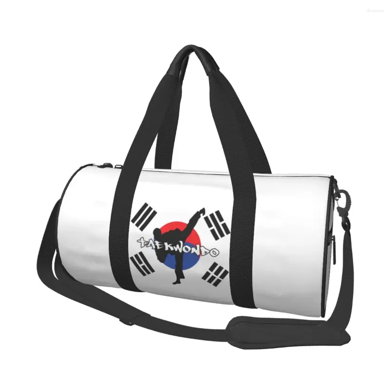 Outdoor -Taschen Taekwondo Koreanische Fitnessstation Martial Art Weekend Sports mit Schuhen Reise Custom Handtasche Bunte Fitness für Paar