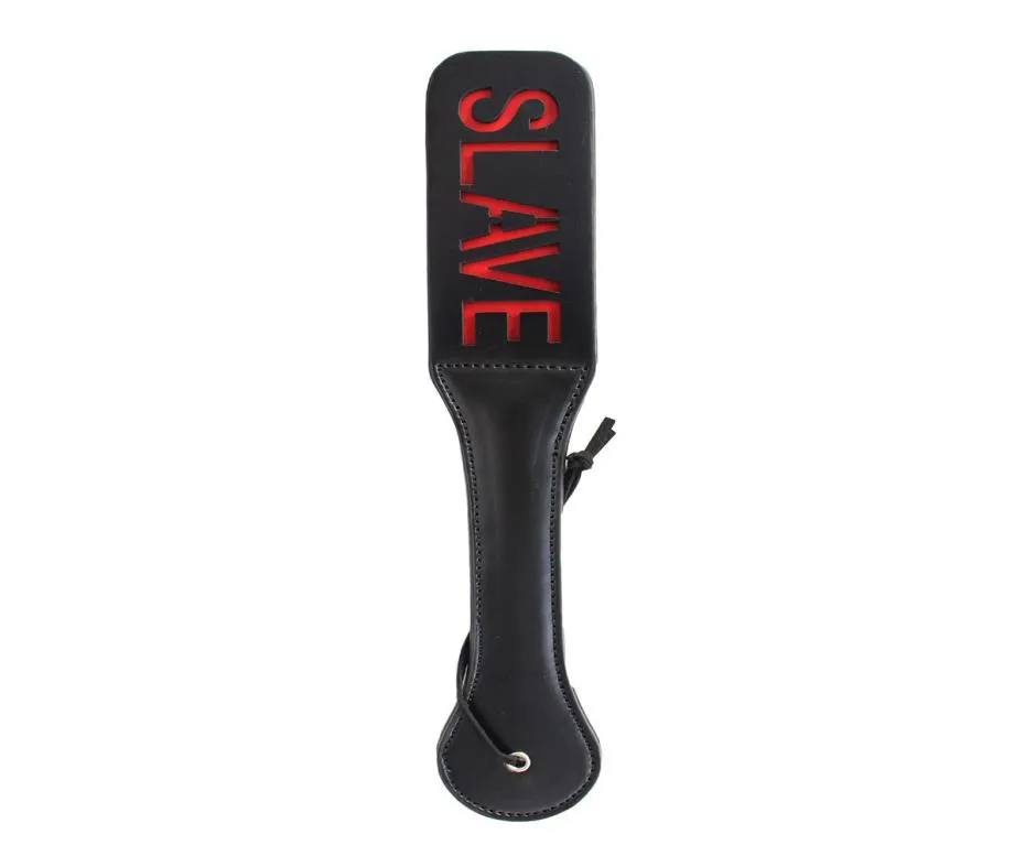 Quotslavequot Impression en cuir Bondage en cuir paddle fessée slappeur Whip Adult Contrainte T893294892