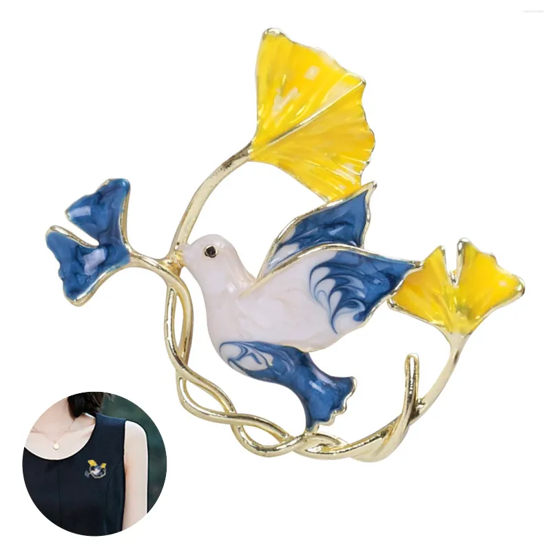 Broches vredesbroche pin met ginkgo blad bruids boeket kleding accessoires cadeau voor vrouwen meisjes gebruiken