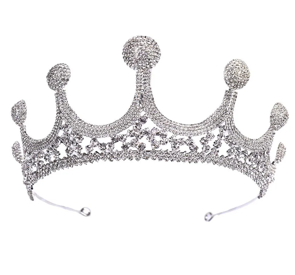 Białe piękne księżniczka Chicka Chic Tiaras Akcesoria Oszałamiające kryształy Perły Weddne Tiary i korony 121054251146