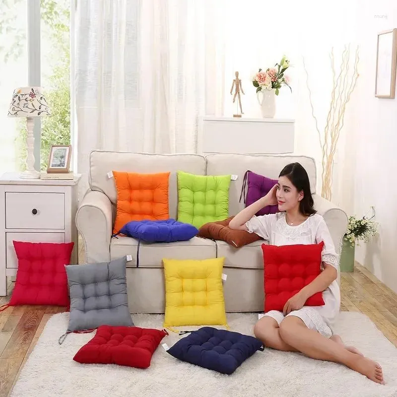 Pillow Square Stool S Pearl Cotton Office Computer Chair Protective Mat Cartoon Seat Pad Buttocks Backrest