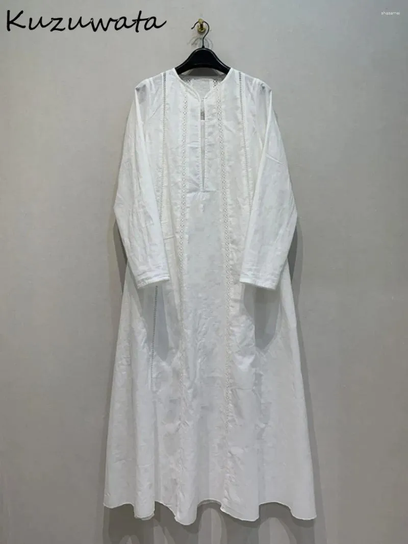 Vestidos casuais kuzuwata sólido v pesco