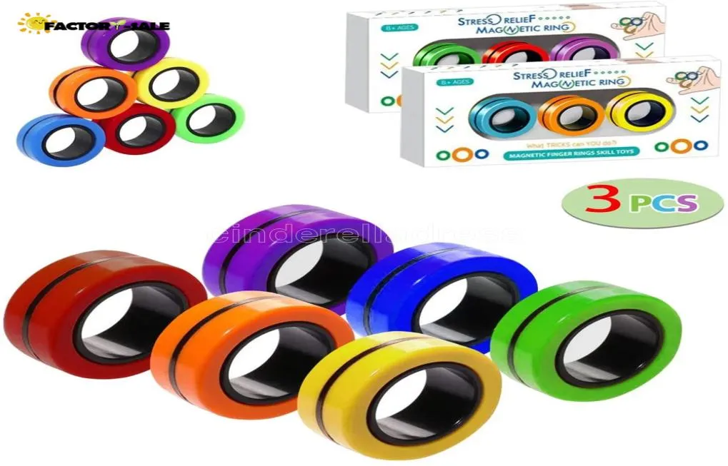 Erstaunliche DHL Free Funny Spinner Magnetic Armband Ring Unzipe Spielzeugmagie Ring Requisiten Werkzeuge Anti -Stressspielzeug Stress Kinderspielzeug Relief Fy309442761