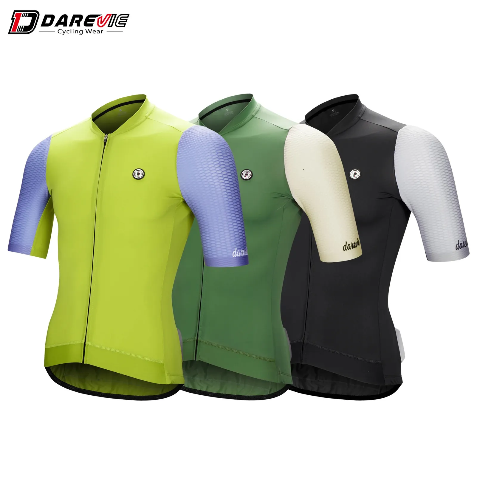 Darevie Italian Bicycle Jersey Mens Soft Womens Summer Professional Team Breathable Mens Bicycle Jersey Séchage rapide Anti Slip Bicycle Jersey 240428