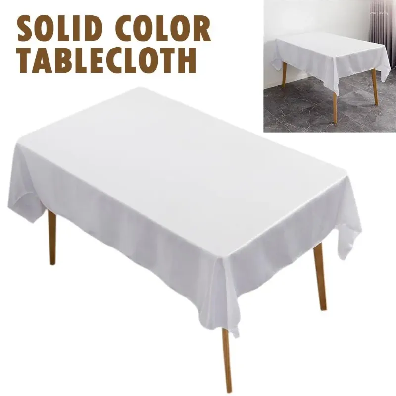 Mantel de tela de tela blanca para mesas rectangulares de gama alta el banquete mantel sólido color rectangular sección o4e3