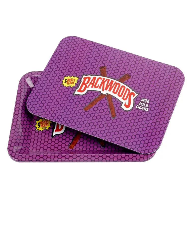 Raw Rolling Tray met magnetische deksel Kruiden tabak Rookpijp Accessoires Tijnplaat TIN PLATE Hand Sigaretten Rollerplaat Cartoon Backwoods9750627