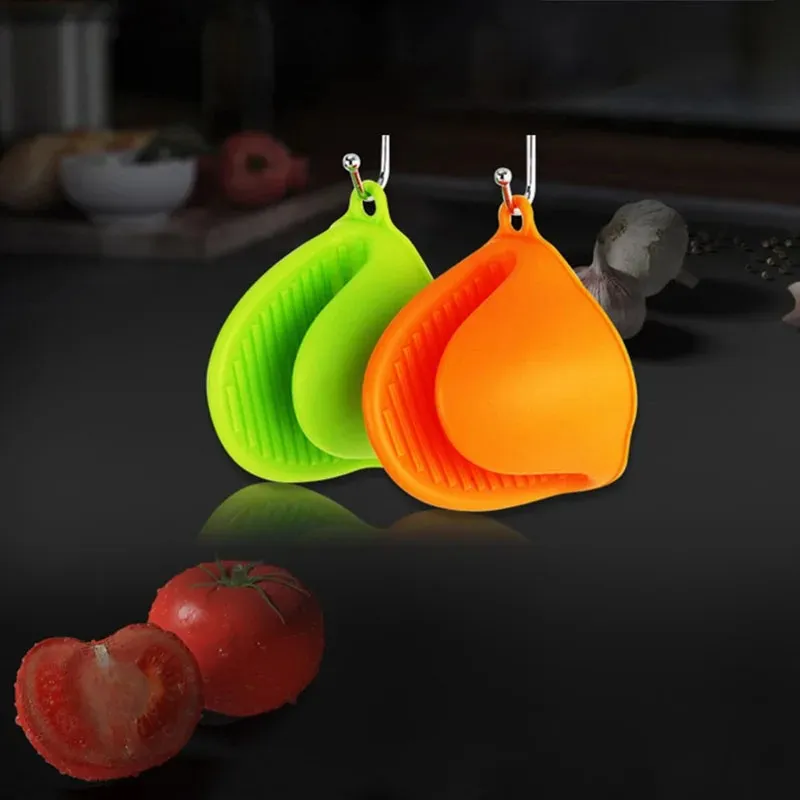 2 piezas de cocina Guantes de horno de silicona para hornear microondas y olas de cocina Guantes resistentes a los guantes antihotantes de la cocina Gadget