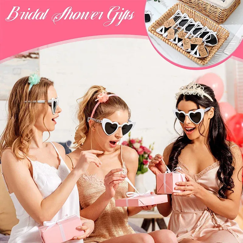 Heart Sunglasses Bulk Wedding Party Favors For Guests Bachelorette Hen Fun Glasses Team Bride Bridesmaids Gift 240418 From 24 99 DHgate