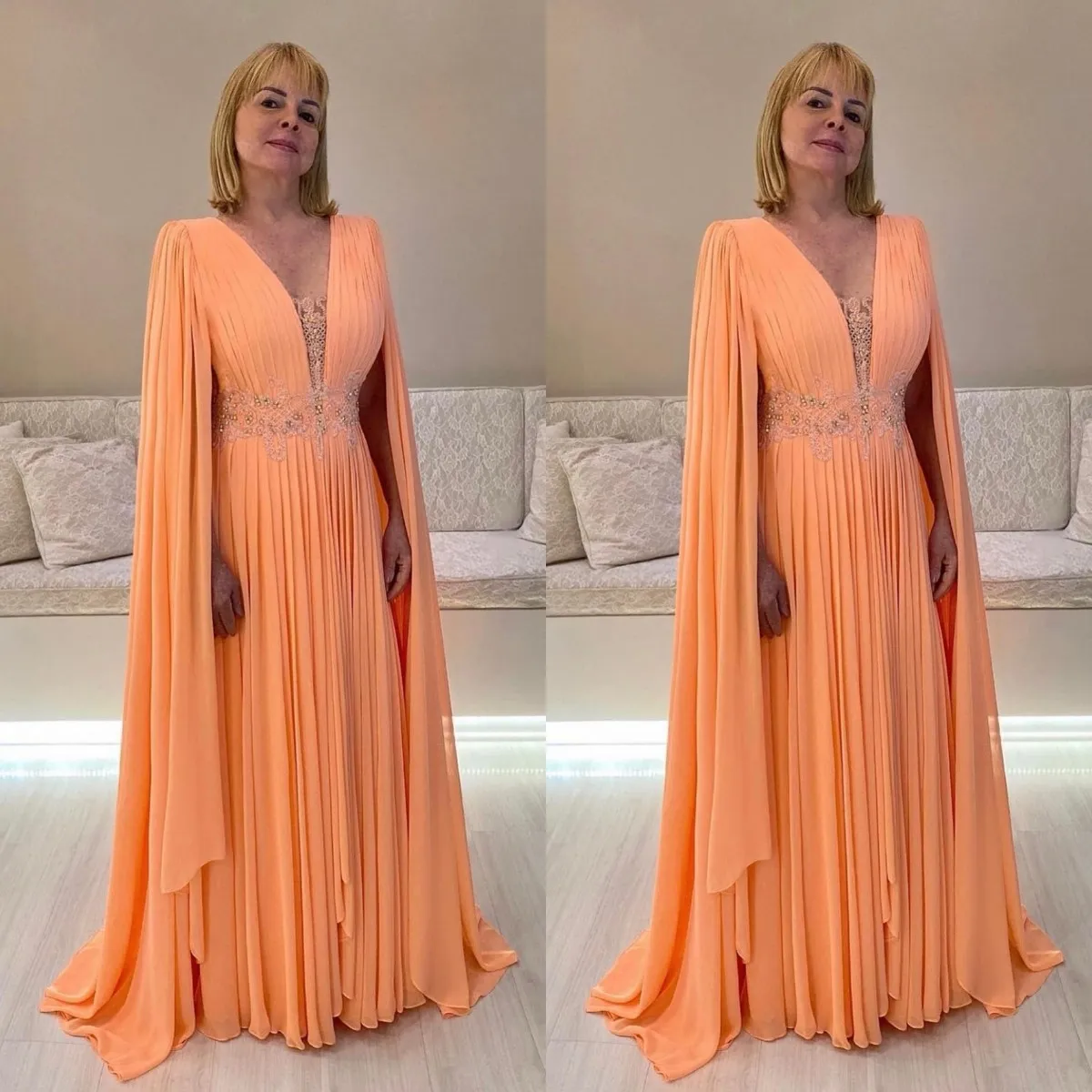 Orange mother of the bride dresses hotsell