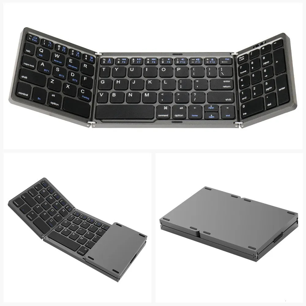 Mini Tragbare Klapptastatur Dünne drahtlose BT -Nummer -Tastatur für Mac Windows Laptop Tablet Lighthandy Bluetooth Compatible 240419