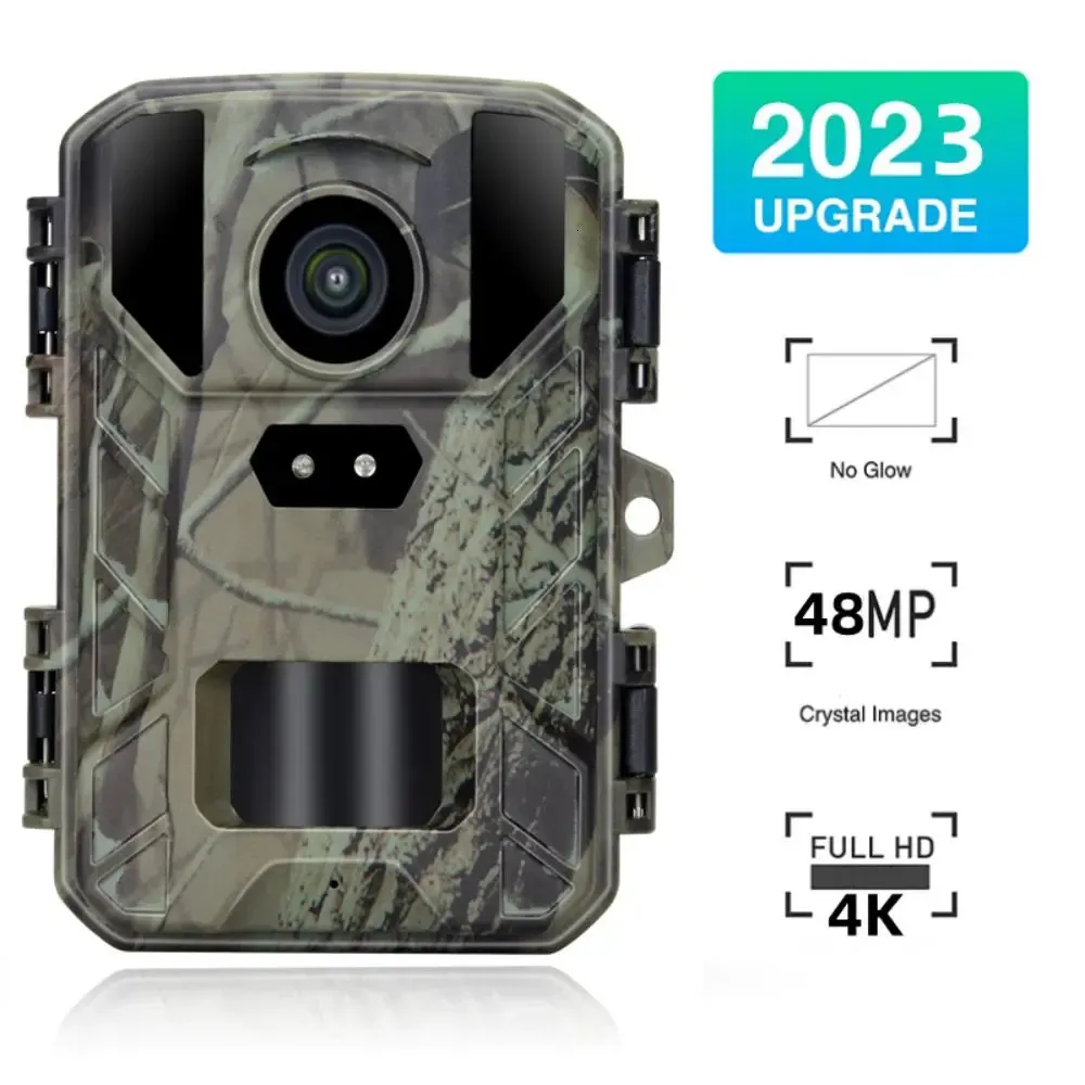 HD4K Outdoor HD4K a infrarossi bassa bagliore fotocamera 48 MP Mini Trail Game Night Vision IP66 Hunting Waterproof Wildlife Trap Cam 240422