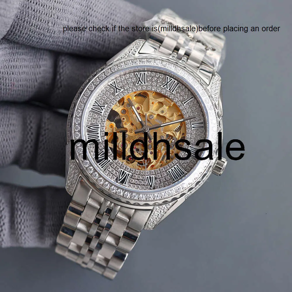 reloj rollen Relojes Mens horloges diamant polshorloge volledig automatisch mechanisch horloge saffier roestvrijstalen riemontwerp 40 mm montre de luxe gouden band