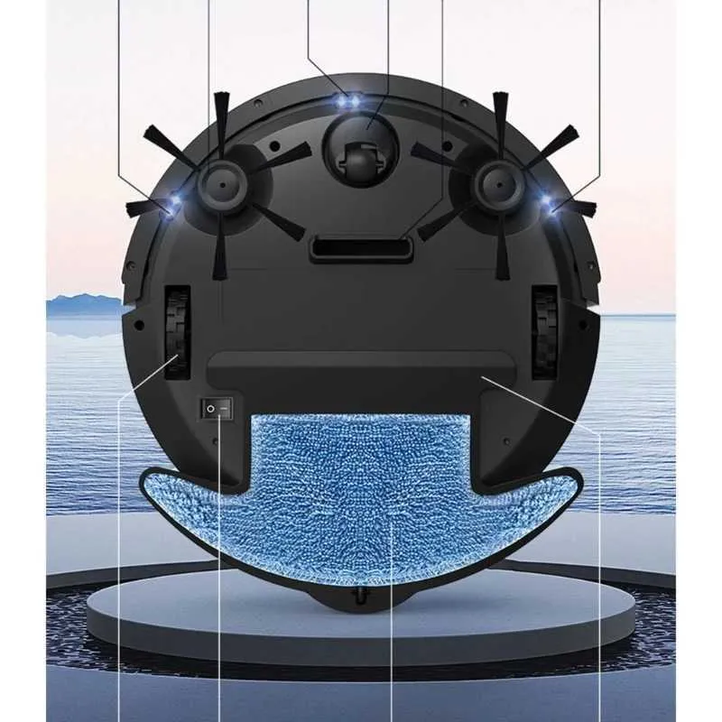 Aspirapolvere aspirapolvere la pulizia del serbatoio dell'acqua automatico aspirapolvere robot moquette animali domestici che trascinano il dispositivo Q240430