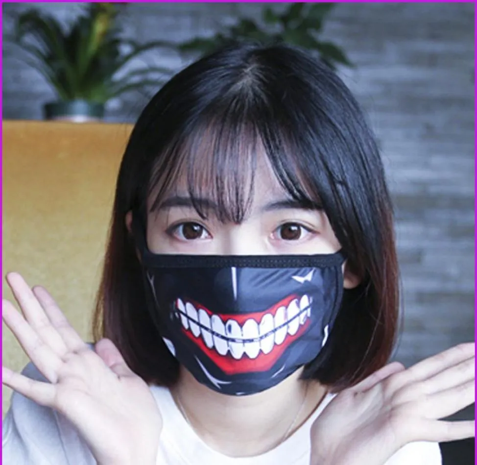 Tokyo Ghoul 2 Kaneki Ken Cosplay Mask Mask Maski Cool Antidust Winter Cotton Mask Anime Cosplay Akcesoria KKA12338302968