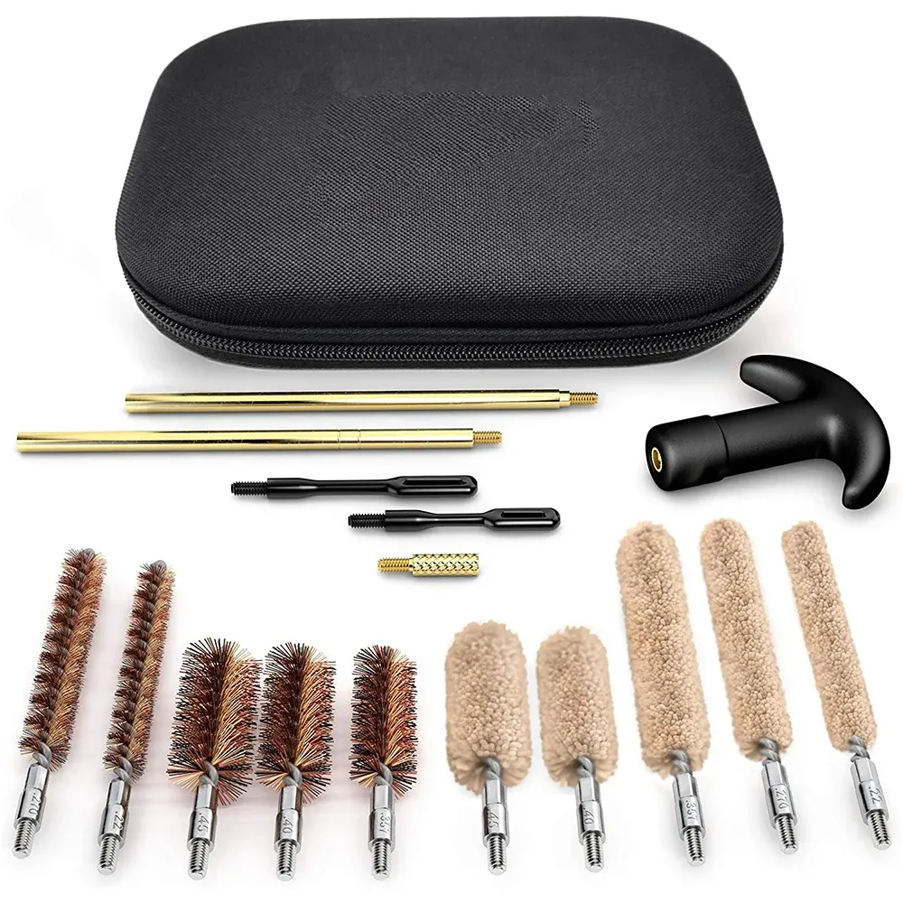 16pcs/Set Tactical Gun Cleaning Kit Universal Messing Stange für 22 lr .22 9mm .40 .357 Caliber Cleaning Kit