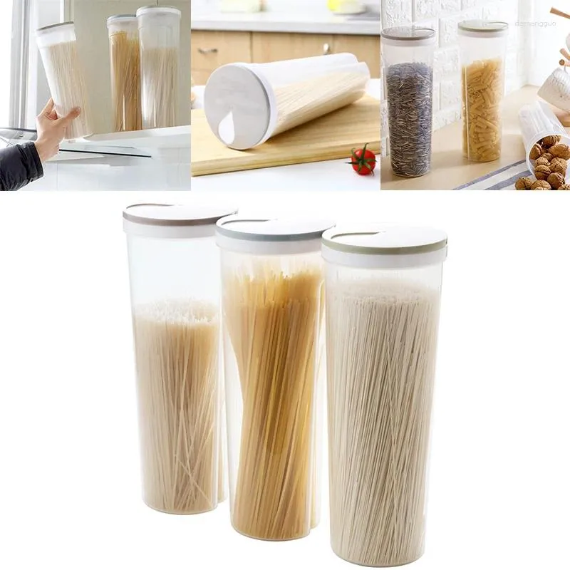 Storage Bottles Dry Food Container Kitchen Refrigerator Multigrain Plastic Tank Transparent Sealed Noodle Box Bottle Canisters