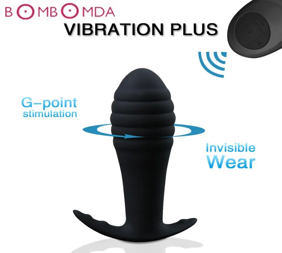 Drahtloser Remote -Butt Plug Erwachsene Sexprodukte 10 Speed ​​Vibrator für Paare Schwule Anus Prostata Massagebaste Anal Perle Sex Toys Bullet Y21285509