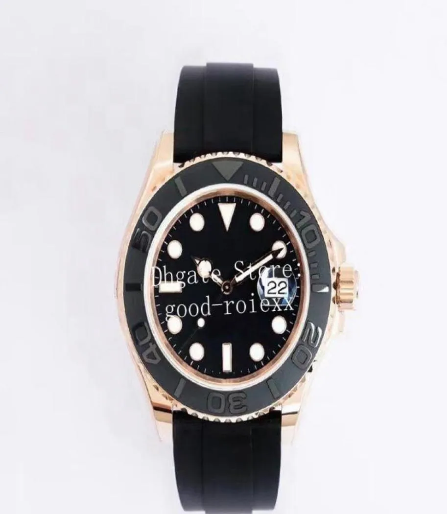 42mm Men039s Watches Men 40mm Titta på Automatisk Cal3235 ETA Yellow Gold 904L Steel Black Dial Rubber Strap EW 226659 Dive EWF 286568121