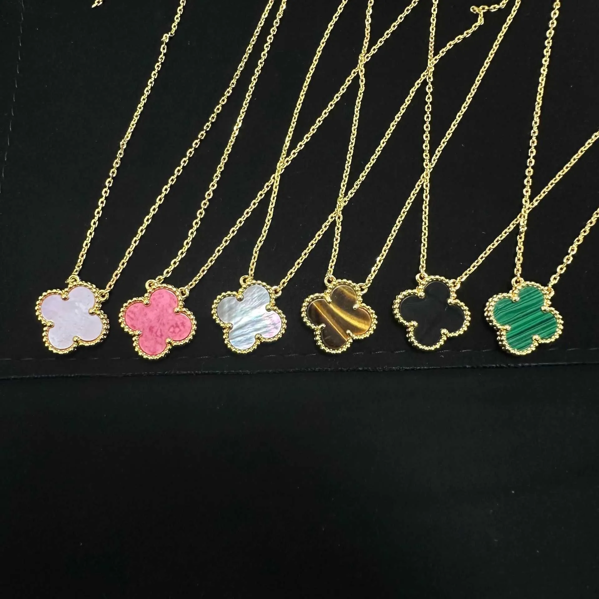 Designer ketting Vanca RPELS Hoge Versie Klaver ketting Dames 18K Rose V Goud Wit Wit Fritillaria Red Jade Corolla Chain