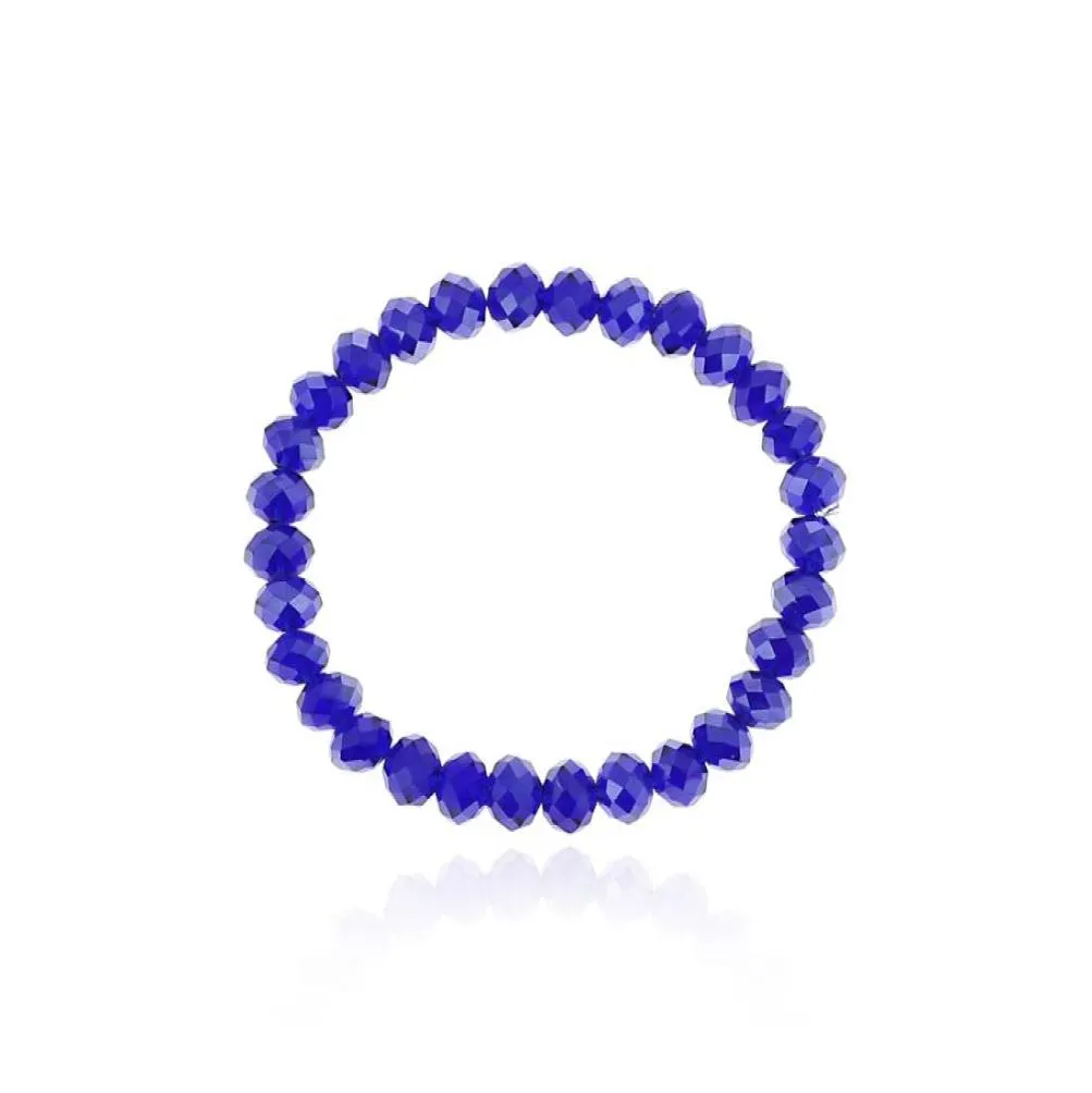 6 mm briolette kristalglas kralen Bracelet gefacetteerde briollete rondelle vorm kralen stretch armband diverse kleuren4108490
