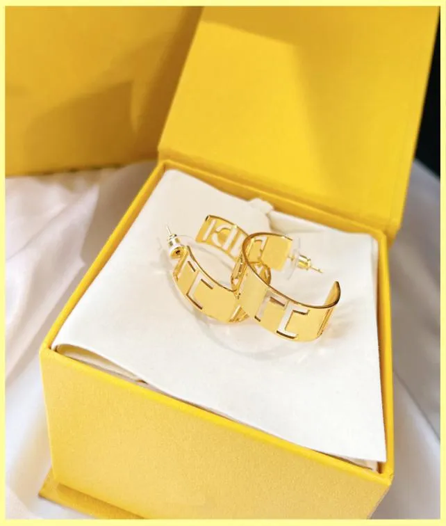 Hoop Earings For Women Men Designers Earrings Letters Studs Fashion Jewelry Luxurys Dimond F Earring 925 Silver Boucles Necklaces 4025680