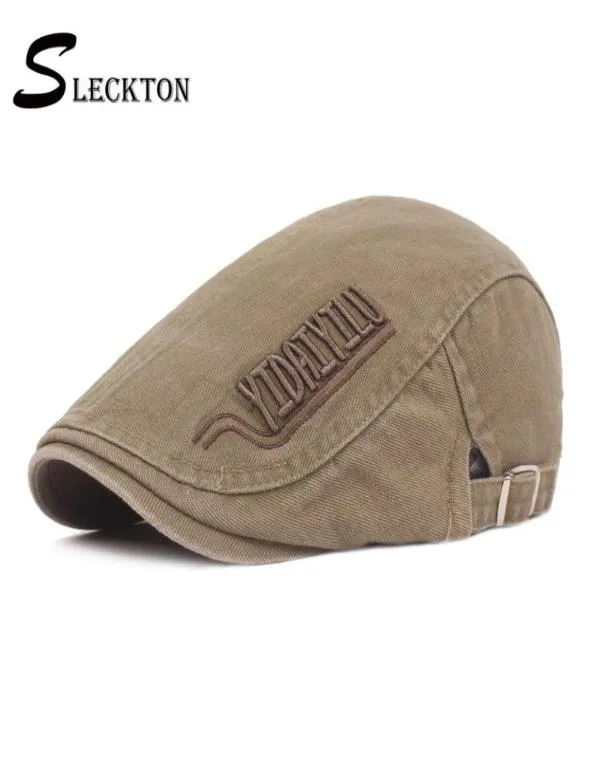 Sleckton Fashion Cotton Beret Hats For Men Casual Newsboy Caps Summer Ademvolle Visors Retro Unisex France Flat Cap Cabbie Hat5520702