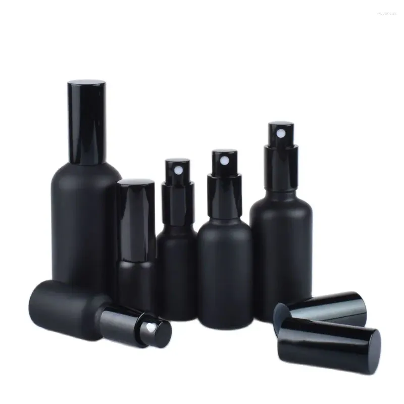 Bouteilles de rangement bouteille de pulvérisation noire récipient d'huile essentielle lucifugale émulsion vide émulsion rechargeable pot portable Pompe Cosmetic Pressd